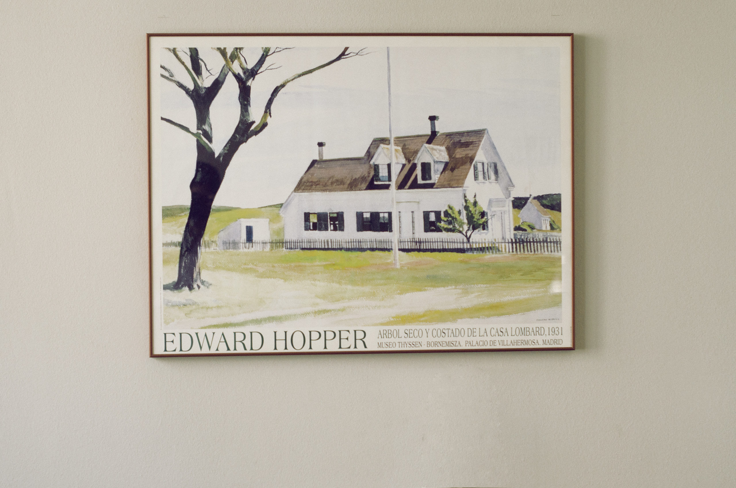 Quadre penjat a la paret de Edward Hopper.